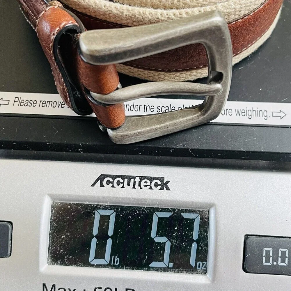 Columbia Leather Fabric Belt‎ Mens 40 Western Outdoor Casual Travel Vacation